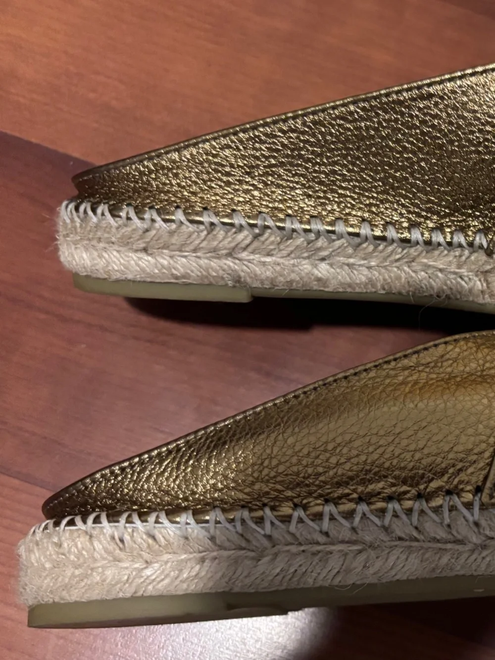 Valentino Garavani VLogo metallic leather espadrilles